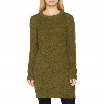 PIECES Pcfortuna LS Wool Long Knit, suéter para Mujer, Verde