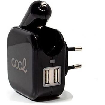 Cargador Universal Entrada 2 X USB + Cargador De Coche