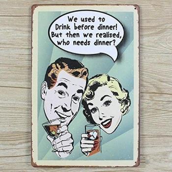 Nueva llegada vino vintage decoracion signos de estaño metal placas de metal decorativo decoración JH-00189 cafe bar 20x30cm envío gratuito