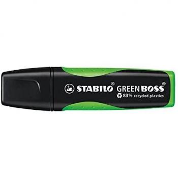 Marcador Textmarker STABILO GREEN BOSS, Punta de Cincel, 2-5 mm, 83% Reciclado, Verde