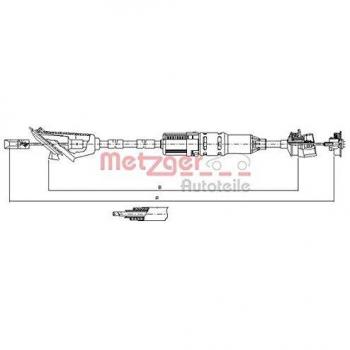 Cable de embrague METZGER 11.3214