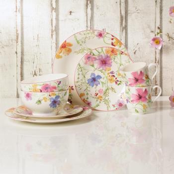 Set de Mesa 8 Piezas Villeroy & Boch Mariefleur Basic - Porcelana con Diseño Floral