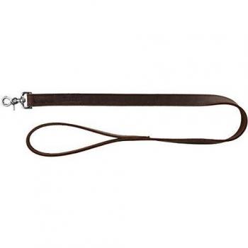 Correa de Cuero Engrasado para Perros Rustic 1.00m/25mm Marrón Oscuro