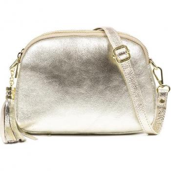 Bolso bandolera de piel auténtica gamuza lacada Firenze Artegiani