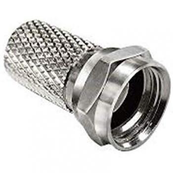 Edp 50015 Conector F Macho Parabolica Metalico Retractilado