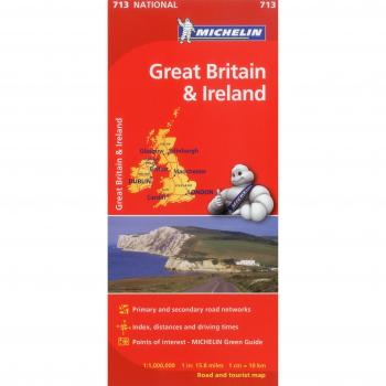 Michelin Great Britain & Ireland National Road and Tourism Map 1:1,000,000