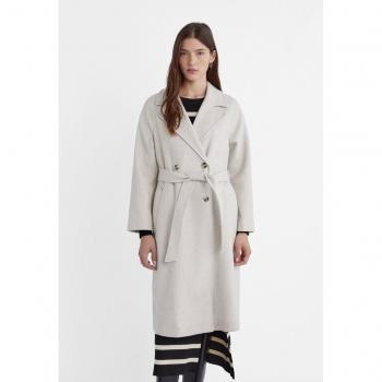 Soft-Touch Ecru Trench Coat L