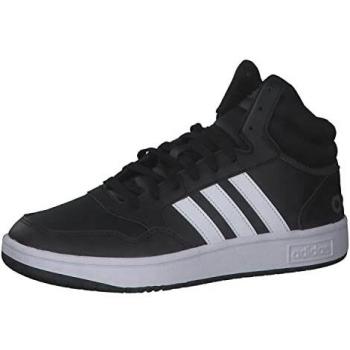 Adidas Hoops 3.0 Mid Classic Vintage Sneakers for Men, Core Black/Cloud White/Grey Six