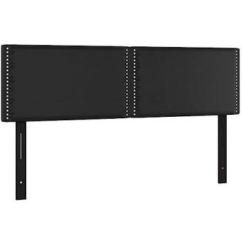 Cabeceros 2 unidades cuero sintético negro 72x5x78/88 cm