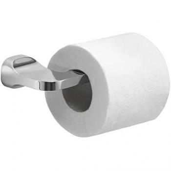Portarrollo de baño Stelvio en cromo, acero inoxidable, diseño moderno y sin tapa
