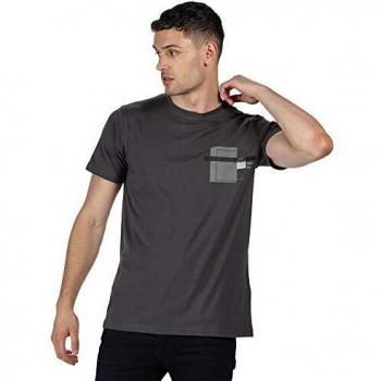 Regatta Cline IV-Camiseta con Estampado Gráfico Ligera Y De Manga Corta T-Shirts/Polos/Vests, Hombre, Seal Grey, XXL