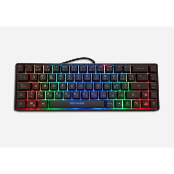 Teclado Gaming DeepGaming Mini TM065 RGB QWERTY Español USB Negro