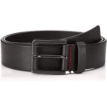 Cinturón de Piel Italiana HUGO Gionio Negro para Hombre (80 cm) con Logo-Prégado, Casual 2024
