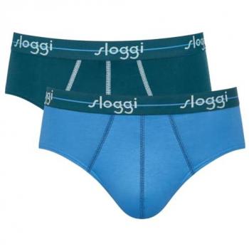 Sloggi Men Start Midi Underwear - Multicolor Cotton Boxer Briefs (2-Pack)
