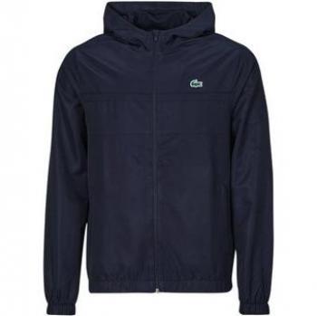 Cazadora Lacoste BH3466 para hombre, chaqueta con capucha Lacoste Sport Complete azul marino - S, chaqueta de entrenamiento deportiva Lacoste con cremallera