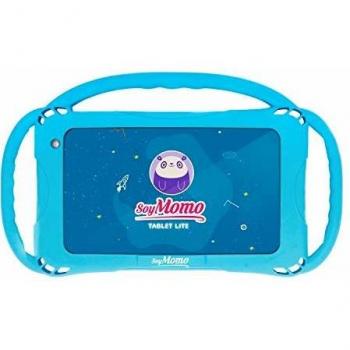 SoyMomo Tablet Lite - Tablet para niños con Control Parental, Detección de Contenido Peligroso, Pantalla 7 Pulgadas, 16 GB Almacenamiento, 1 GB RAM, Cámara - con Funda de Silicona Azul