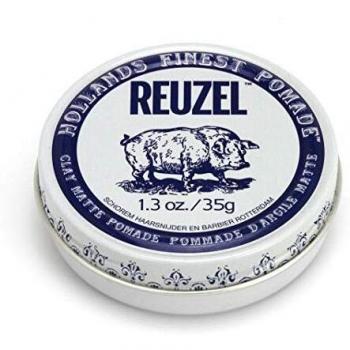 Reuzel - Clay Matte Pomade - Touchable Medium Hold - No Shine - Water Soluble - Volume Texture and Height - Sweat Proof - Lightweight - 1.3 oz/35 g
