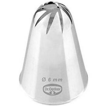 Boquilla Roseta 6 mm de Acero Inoxidable Dr. Oetker para Decoración de Pasteles