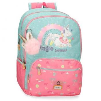 Mochila Escolar Enso Magic Summer Doble Compartimento Adaptable a Carro Poliéster Multicolor 32x44x17 cm 23,94L