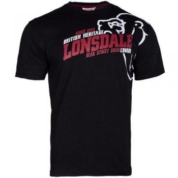 Lonsdale Walkley Vintage T-Shirt - Black/Red/White, XL