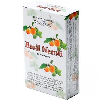 Conos de Incienso de Albahaca y Neroli para Relajación - Stamford Marrón, aroma relajante, ideal para meditación y aromaterapia