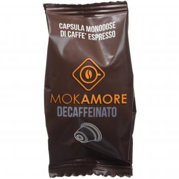 Mokamore - Cápsulas de café descafeinado, paquete de 50, total: 280 gr.