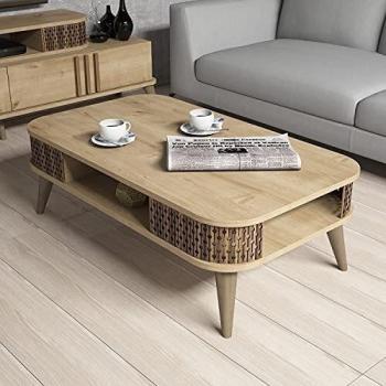 Skyedecom Oak 845HCT2831 - Mesa baja de roble