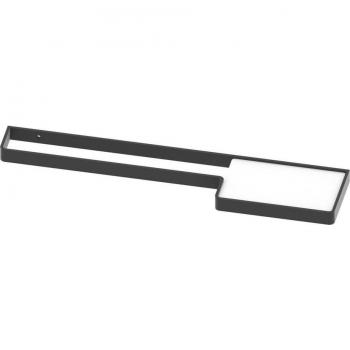 Toallero de Barra Turín con Bandeja Corian 60 cm en Negro/Blanco