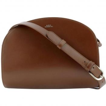 A.P.C. Women's Demi-Lune Brown Crossbody Bag