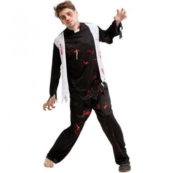 Disfraz de Cura Zombie para Adulto Hombre