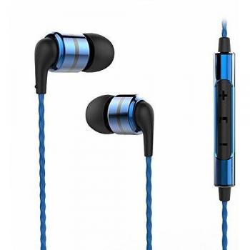 SoundMAGIC E80C Auriculares In Ear con Cable y Micrófono Auriculares Estéreo HiFi Auriculares Intrauditivos con Aislamiento de Ruido Ajuste Cómodo Superbajos para Audiófilos y Músicos Azul