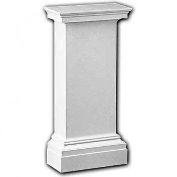 Pedestal de media columna Neoclásico blanco 118001 Profhome Elemento decorativo