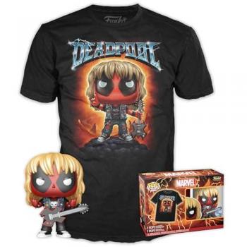 Set figura POP Tee Marvel Deadpool Heavy Metal - Mediana - Figura de Vinilo Coleccionable - Juguetes para Niños y Adultos - Fans del Cine - Figura Modelo para Coleccionistas