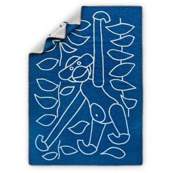 Kay Bojesen Manta de Lana Virgen, Azul, 120 x 80 x 2 cm