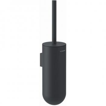 Escobillero de pared Geyser Cosmic, acero inoxidable negro, dimensiones 39,4x10,4x8,9 cm, acabado mate