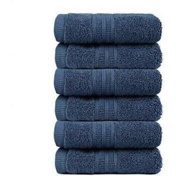 TRIDENT Juego paño de Lavado - Soft Comfort - Toallas Grandes, 100% algodón Rico en Aire, 550 gsm, 6 Pieza Juego paño de Lavado, súper Absorbente