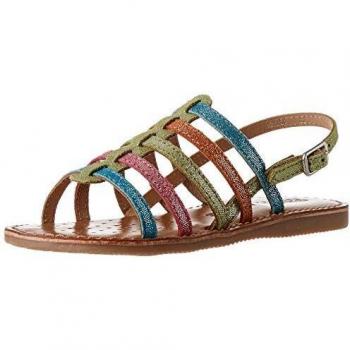 Geox J Sandal EOLIE Girl, Sandalias con Punta Abierta Niñas, Multicolor
