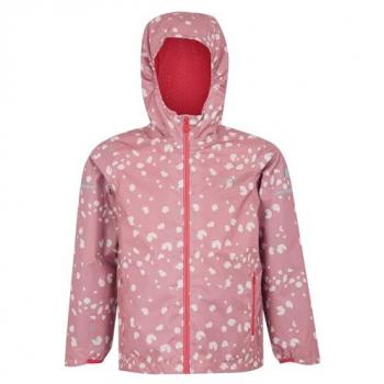 Regatta Kids Waterproof Printed Lever II Jacket - Pink, Size: 15-16 Years