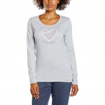 Adelheid Herzallerliebst Nachtleibchen I.a, Top de Pijama para Mujer, Grau