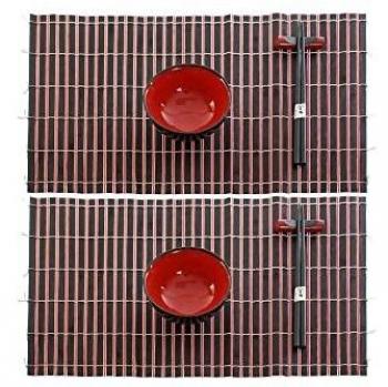 Set de Sushi DKD Home Decor Cerámica Bambú