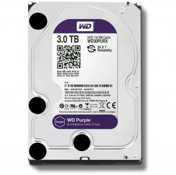 WD 3 TB Surveillance Hard Drive - Purple