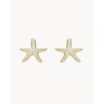 Pendientes Somers - Oro amarillo con forma de estrella y detalle en pedrería