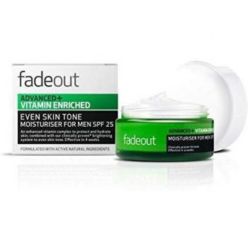 Fade Out Advanced+ Vitamin Enriched Moisturiser for Men SPF 25 50ml - Clinically Proven Face Cream to Even Skin Tone in 4 weeks