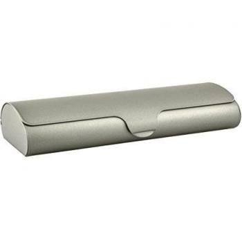 Estuche para gafas plano con cubierta de aluminio y cierre automático en diferentes colores