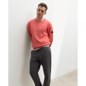 Ecoalf Jersey de punto Tail para hombre, cuello redondo y manga larga