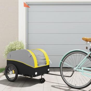 Remolque para bicicleta vidaXL de hierro, capacidad de 45 kg, disponible en colores negro, amarillo y azul