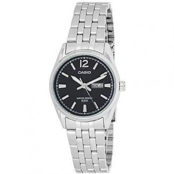Casio LTP-1335D Women's Quartz Watch - Stainless Steel, Black Dial, 30mm
