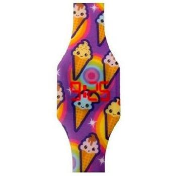 KIDDUS Reloj LED Digital para niña o niño. Pulsera de Silicona Suave para niños y Adultos. Batería Japonesa reemplazable. Fácil de Leer y Aprender Las Horas. KI10208 Helados