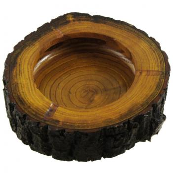 Sonline Cenicero Soporte de Ceniza Madera Marron Negro 6 Diametro