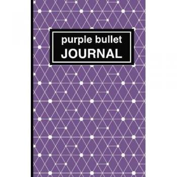 Purple bullet Journal - Cuaderno de puntos morado estampado: Tapa blanda, 14 x 21 cm, 200 paginas